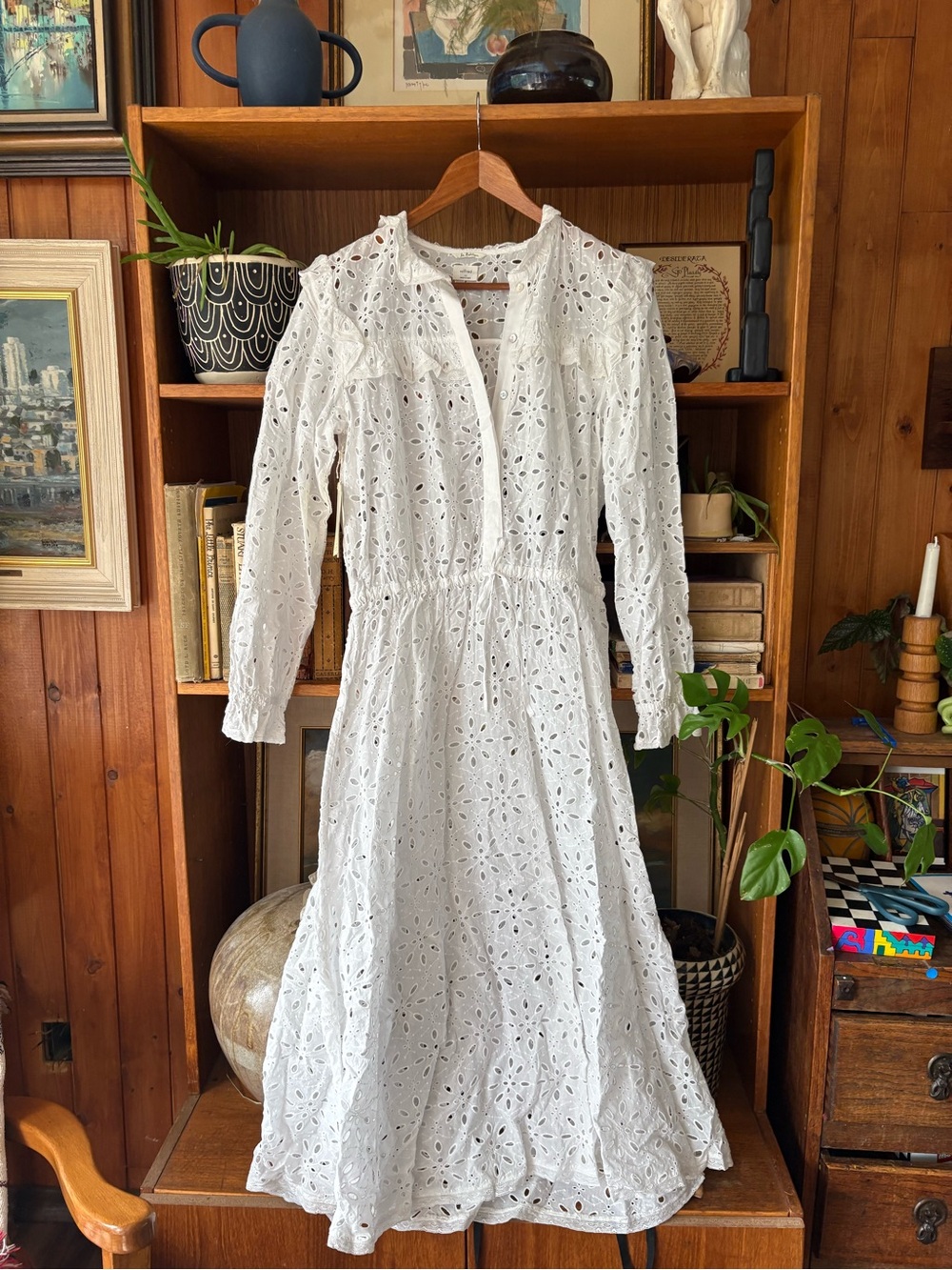 Wilfred La Boheme Gaia Boho Eyelet Dress XS NWT